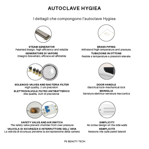 Autoclave Classe B - Hygiea 8L