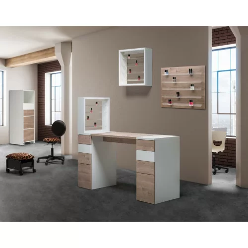 Tavoli Manicure con cassettiera ed espositore smalti
