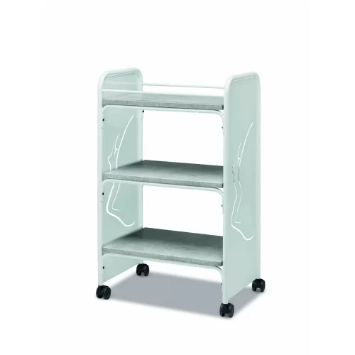 Steel trolley with 3 shelves