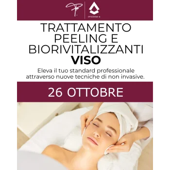 Corso di Formazione Peeling e Biorivitalizzanti Viso Epiderma
